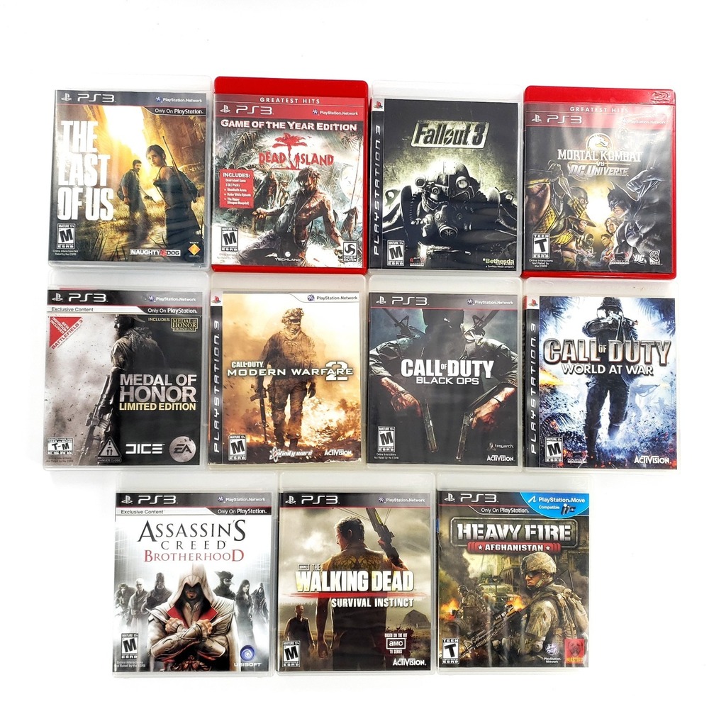 Sony PlayStation 3 Games Lot Of 11 COD, Fallout, Assassins Creed, Last Of Us